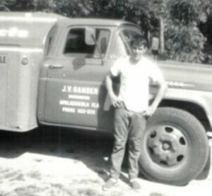 Historic Mr. Gander photo with JVG Truck